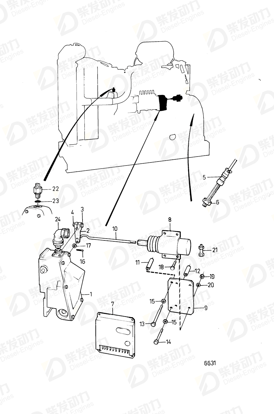 VOLVO Sensor 834551 Drawing